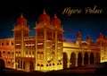 Historical monument Mysore Palace in Karnataka, India Royalty Free Stock Photo