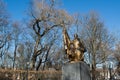 Historical monument of ukrainian soldiers in the park