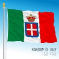 Historical navy flag of Kingdom of Italy, 1861 - 1946