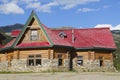 Historical Num-Ti-Jah Lodge near Bow Lake in Banff National Park