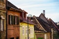 Historical old buildings in the medieval city Sibiu