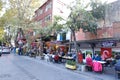 Historical, Old, Colorful Houses in Kuzguncuk, Istanbul, Turkey. Detail scenic view of colorful houses in Istanbul Streets. Royalty Free Stock Photo