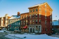 Historical Old Port, a district of Portland, Maine, known for its cobblestone streets, 19th century brick buildings and fishing