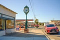 Historical Old Town Orcutt. Gas station, old buildings, traffic, street view Royalty Free Stock Photo