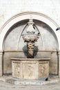 The historical Onofrio`s Small fountain in Dubrovnik - UNESCO World Heritage site