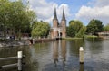 Historical Oostpoort gate in Delft, Holland