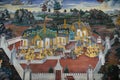 Historical paintings at the Temple of the Emerald Buddha and Grand Palace in Bangkok