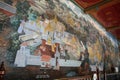 Historical paintings at the Temple of the Emerald Buddha and Grand Palace in Bangkok