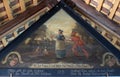 Historical paintings underneath the roof of the Chapel Bridge by Hans Heinrich Wgmann in Lucerne
