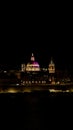 Historical panorama of Valletta, Malta at night Royalty Free Stock Photo
