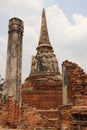 Historical Park With Old Pagoda And Pillar Royalty Free Stock Photo