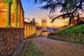 Historical path leading to the castle of Udine city. Friuli Venezia Giulia region. Italy Royalty Free Stock Photo