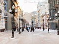 Historical pedestrian Arbat street in Moscow