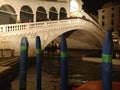 Historical pedestrian bridge in the Venice, Italy