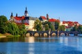 Historical Pisek Old Town, Czech Republic Royalty Free Stock Photo