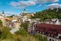 St. Andrew`s Descent and houses on Vozdvizhenka