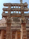 Historical Place Sanchi Stupa gate at Madhya Pradesh India