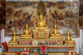 Historical place, Wat Ubosatharam. The temple houses many artifacts such as wall murals representing the style of early Rattanakos Royalty Free Stock Photo