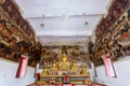 Historical place, Wat Ubosatharam. The temple houses many artifacts such as wall murals representing the style of early Rattanakos Royalty Free Stock Photo