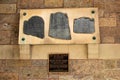 Historical plaque at Old South Church,Boston,2014