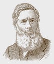 Historical portrait of Asa Gray the important american botanist