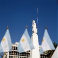 historical pyramid of may, in the square in the city of buenos aires argentina