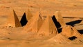 Historical pyramids of Meroe in the Sudan Royalty Free Stock Photo