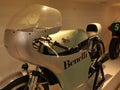 Historical racing motorcycle Benelli 500 from year 1974 Royalty Free Stock Photo