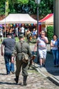 Historical re-enactment show - Grenadier 2017 Royalty Free Stock Photo