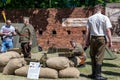 Historical re-enactment show - Grenadier 2017 Royalty Free Stock Photo