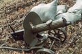 Historical reconstruction second world war. Machine gun. Royalty Free Stock Photo