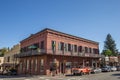 Historical red brick building in Nevada City