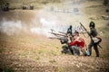 Historical reenactment of the Napoleonic Wars, in Burgos, Spain, on June 12, 2016.