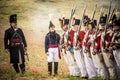 Historical reenactment of the Napoleonic Wars, in Burgos, Spain, on June 12, 2016.