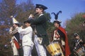 Historical Reenactment, New Windsor, NY, American Revolutionary War, Fife and Drummers in Fall Encampment Royalty Free Stock Photo