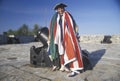 Historical reenactment of raising of flag at Fort Ticonderoga, site of French and Indian Wars, Lake Champlain, NY