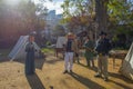 Historical Reenactors in Alamo Mission, San Antonio, Texas, USA Royalty Free Stock Photo