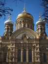 Historical and religious monument. Orthodox Church of the Assumption of the Blessed Virgin. St. Petersburg Royalty Free Stock Photo