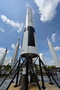 Historical rockets on display at Kennedy Space Center, Florida.