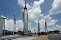 Historical rockets on display at Kennedy Space Center, Florida.