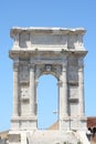 Roman arch in Ancona made by white marble Royalty Free Stock Photo