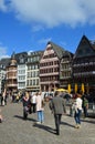 Historical Romer Square in the city of Frankfurt Main, Germany