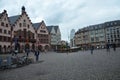 Historical Romer Square in the city of Frankfurt Main