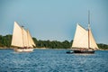 Historical sail boat used by tourist for sailing tour in the bay of Portland, Maine