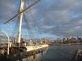 Historical sailing boat in New York Royalty Free Stock Photo