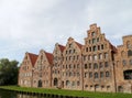Historical salt store houses in Luebeck Royalty Free Stock Photo