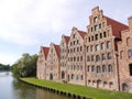 Historical salt store houses in Luebeck Royalty Free Stock Photo