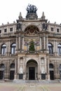 Semperoper building, the state opera house in the old town of Dresden, Germany Royalty Free Stock Photo