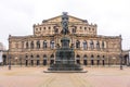 Semperoper building, the state opera house in the old town of Dresden, Germany Royalty Free Stock Photo