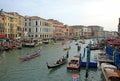 Historical ships on Grand Canal taking part in Regata Storica, is held every year on the first Sunday in September in Venice